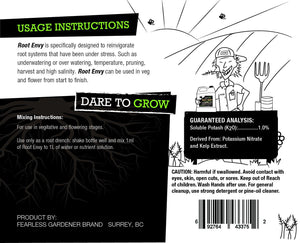 Dare To Grow - Root Envy Back Label