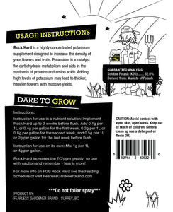 Dare To Grow - Rock Hard Back Label